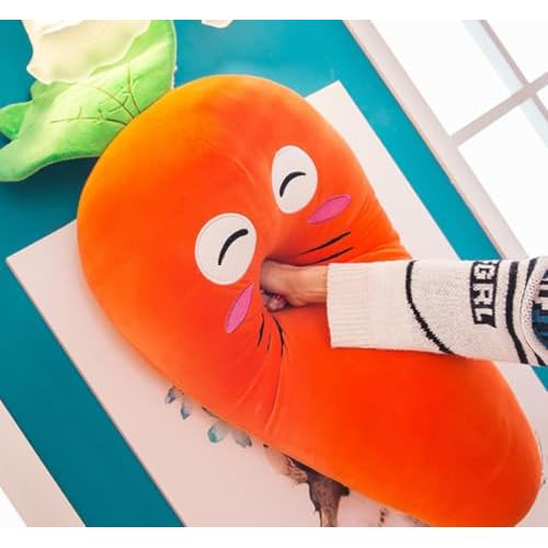 25.5" Plush Toy Soft Carrot Hugging Pillow Cute Stuffed Doll Toy Throw Pillow, Soft Stuffed Plush Toys for Kids Plush Pillow Home Decoration Gift