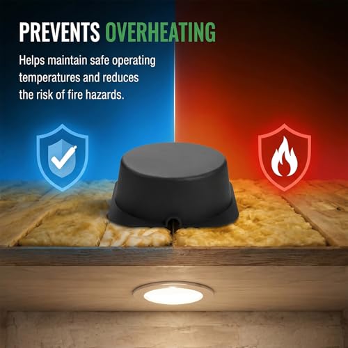 Tuanse 15 Pack Recessed Light Covers 8.6 Inch Fire-Resistant Can Lights Black