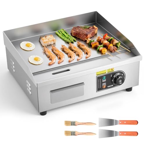 Electric Griddle 18-Inch Commercial Flat Top Countertop Cooking Surface