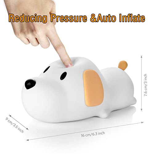 Night Light for Kids,Cute Silicone Nursery Puppy Lamp for Baby and Toddler,Animal NightLight for Boys and Girls,Squishy Night Lamp for Bedroom,Kawaii Bedside Lamp for Kids Room(Puppy)