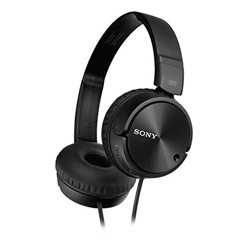 Noise Cancelling On-Ear Headphones - Sony MDR-ZX110NC Medium Black Wired