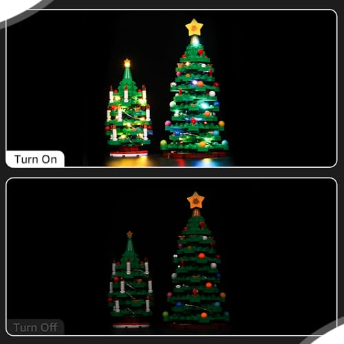 Nitemode LED Light Kit for Lego 40573 Christmas Tree White - Adjustable Brightness
