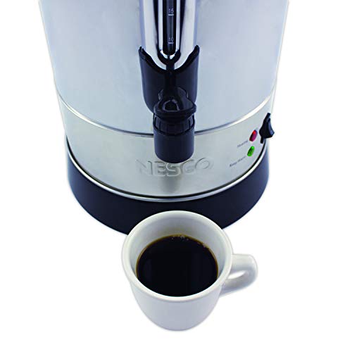 NESCO 30-Cup Stainless Steel Coffee Urn - Professional Hot Coffee Dispenser