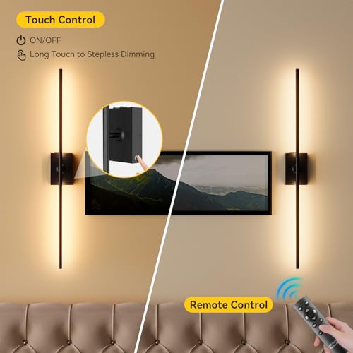 Ouyulong Black Square Battery-Operated Wall Sconce with Remote & 10000mAh Battery (Variation: 31.6in Square Base)