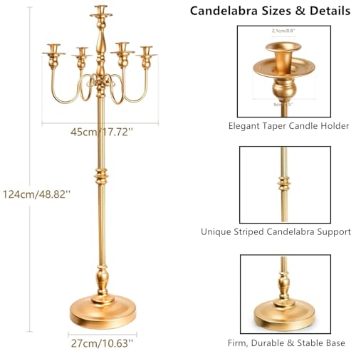 LoveCat Candlestick Holder Candelabras: 48.8" Tall Candleholders