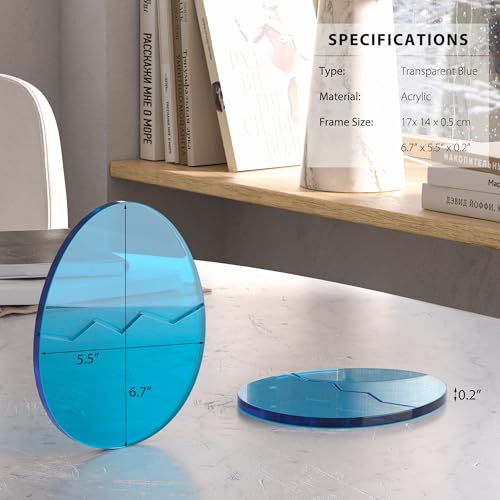 Leadiy Acrylic Coaster Decorative Plates, Irregular Bar Drink Coaster, Clear Cloud Shape Coffee Cup Coaster, Perfect for Tabletop Protection and Accessories Display.(Iridescent)