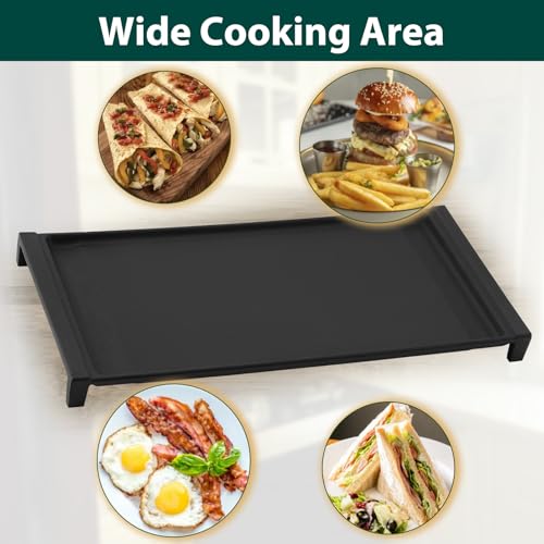 Cast Iron Griddle Replacement for GE Gas Stoves - 19.5 x 9 Inches