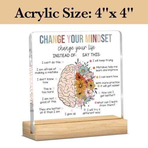 Therapy Office Decor, Mental Health Office Desk Decor, Therapist Offices Must Haves, School Counselor Gifts, Gifts for Women Counselor Psychologist Therapist, Acrylic Sign for Halloween Christmas Gift