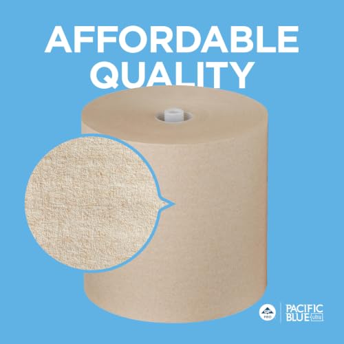 High-Capacity Recycled Paper Towels Rolls for Dispensers - Brown, 150 Feet, 3 Rolls