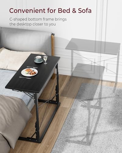 Vantic 31.5-Inch Folding TV Tray Table for Eating - Black