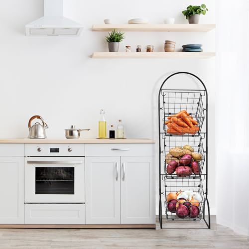 3-Tier Fruit Basket Stand for Kitchen Storage and Display