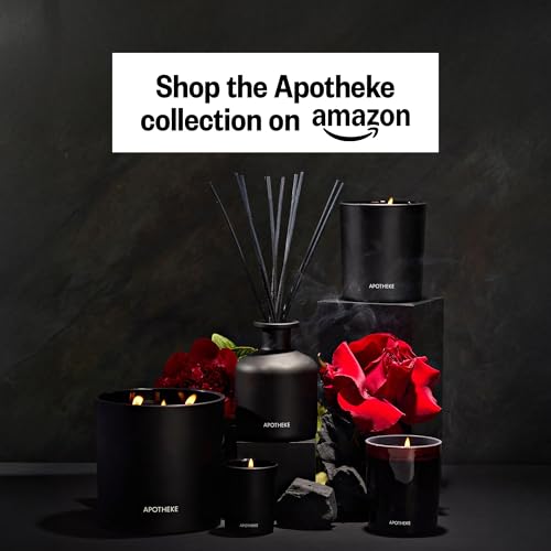 APOTHEKE Charcoal Scented Candle 10.5oz - Home Fragrance with Cedarwood & Sandalwood