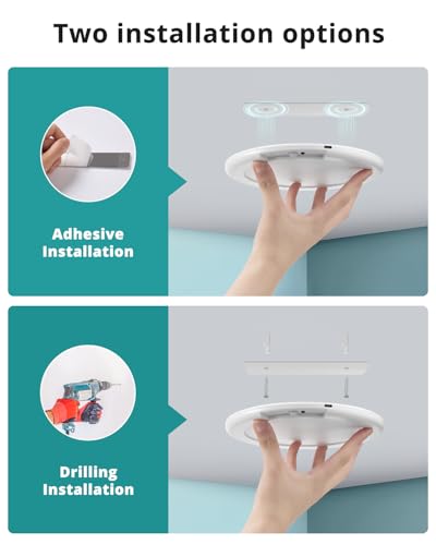 Wowatt 4 Pack Rechargeable Ceiling Lights with Motion Sensor, 3 Color Modes, Remote Control