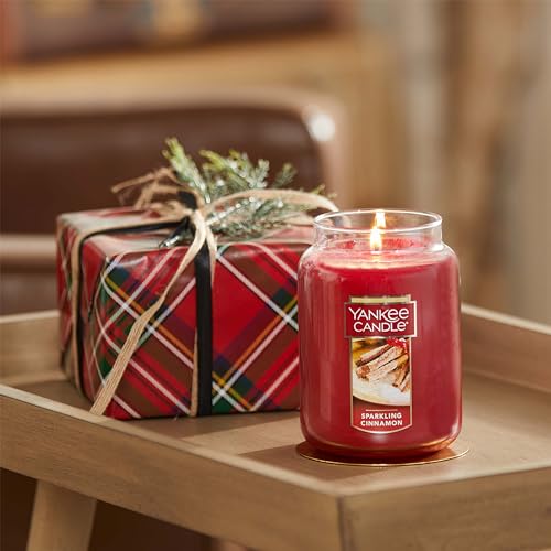 Sparkling Cinnamon Scented Candle - 22oz Large Jar, Long Burn Time