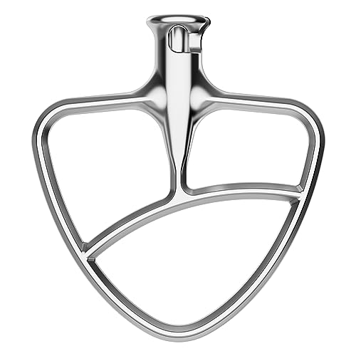 GVODE Stainless Steel Flat Beater for KitchenAid 4.5-5 QT Stand Mixer