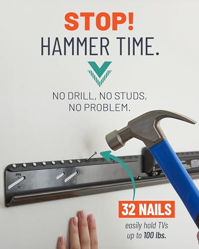 No Stud TV Wall Mount for Drywall 32-77 Inch TVs up to 100lbs - Easy Install