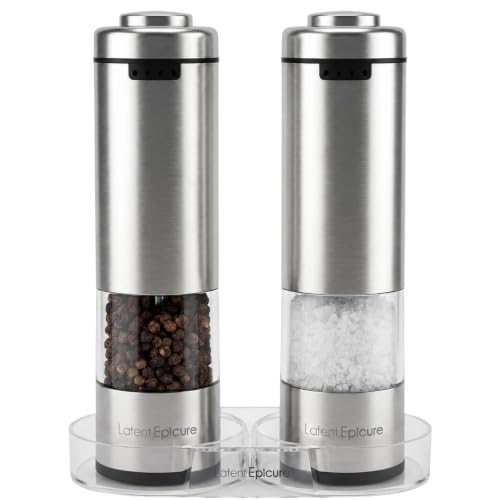 Latent Epicure Electric Salt and Pepper Grinder Set, USB-C
