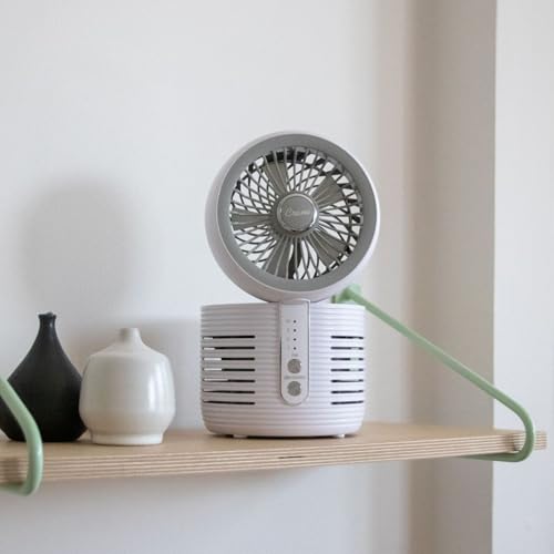 Crane 2-in-1 Air Purifier and Desk Fan - Standard Edition, Small HEPA Filter, Night Stand & Office Use