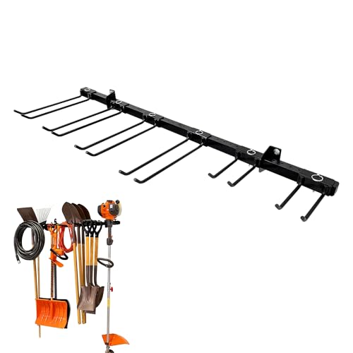 Garage Tool Storage Rack Wall Mount for Garden Tools & Heavy Equipment - Tool Rack Variation