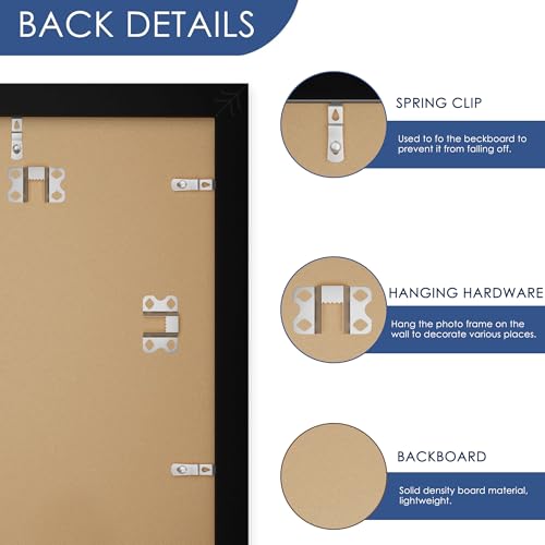 PEALSN Black 24x36 Poster Frame for Art & Photos with Mat - Fits 20x30 or 24x36 Posters