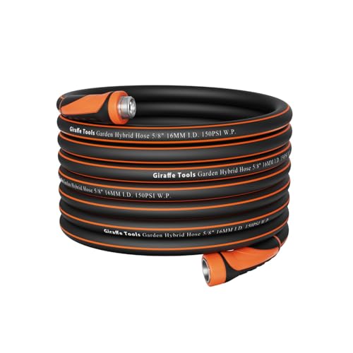 Giraffe Tools 100ft Heavy Duty Garden Hose 5/8" with Male to Female Connectors