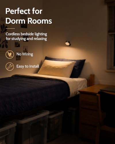 Rechargeable Magnetic Wall Sconce with Remote - Black / 3