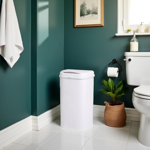Ubbi Adult Diaper Pail White 13-Gallon Stainless Steel Incontinence Disposal Bin