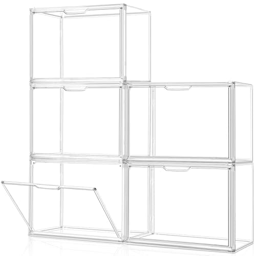 Clear Acrylic Purse Organizer Display Case 5 Pack - Large Storage for Bags
