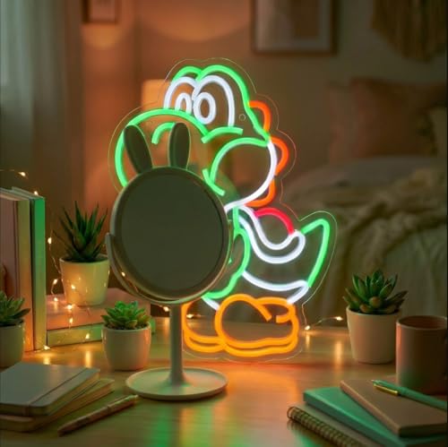Dinosaur Neon Sign for Bedroom & Game Room - Dimmable LED Wall Decor