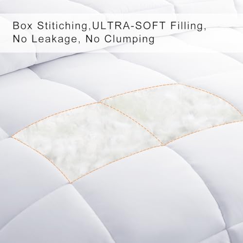 COHOME All-Season Queen Size Cooling Comforter Duvet Insert - White