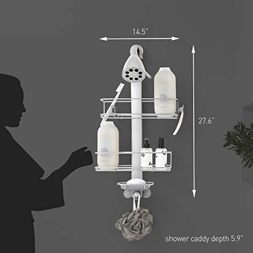 simplehuman Medium Adjustable Shower Caddy - Stainless Steel & Anodized Aluminum