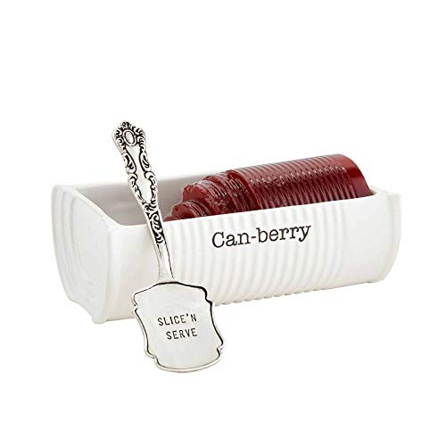 Mud Pie Can-Berry Ceramic Cranberry Serving Dish, Includes Spatula