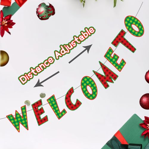Welcome to Whoville Red and Green Christmas Banner - Merry Christmas Party Decorations, Whoville Sign, Xmas Decor