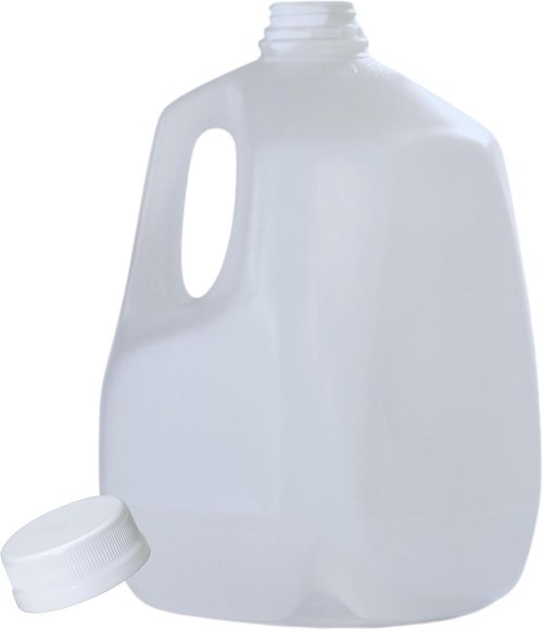 (8 PACK) 128 Oz Empty Plastic Gallon Juice Bottles with Tamper Evident WHITE Caps - Smoothie Bottles - Ideal for Juices, Milk, Smoothies, Picnic's and Even Meal Prep - Made in USA