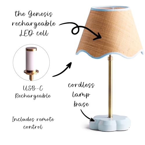 Pooky Primrose BlueSky Rechargeable Cordless Table Lamp - 17H, Modern Design