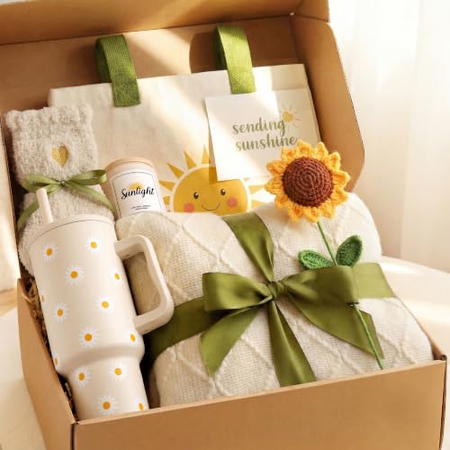 Mirasphere Daisy Sunshine Gift Basket for Women Get Well & Birthday Care Package