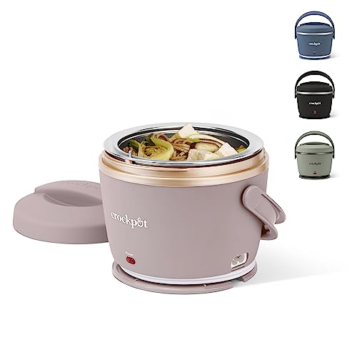 Portable Electric Lunch Box - 20oz Blush Pink Food Warmer & Spill-Free Container - Keeps Meals Warm on-the-Go, Dishwasher Safe