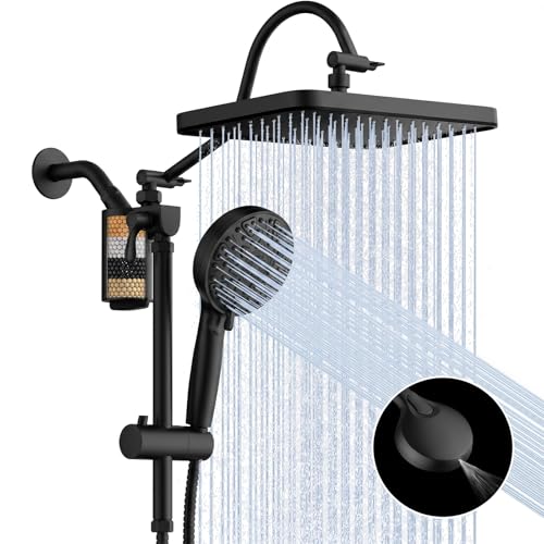 12" Filtered Shower Head with Handheld Rain Filters