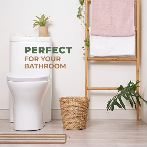 Natural Water Hyacinth Wicker Trash Can 3 Gallons - Decorative Waste Basket