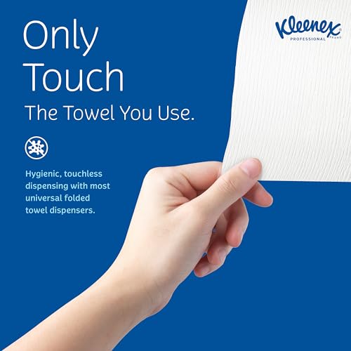 150 Count Kleenex Multifold Paper Towels Bulk Pack of 16 - Soft, Absorbent, Eco-Friendly