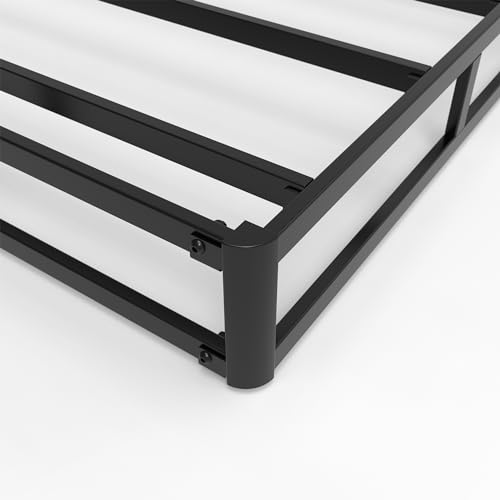 Maenizi Queen Box Spring 4 Inch Low Profile Bed Base with Fabric Cover - Stable & Noise-Free