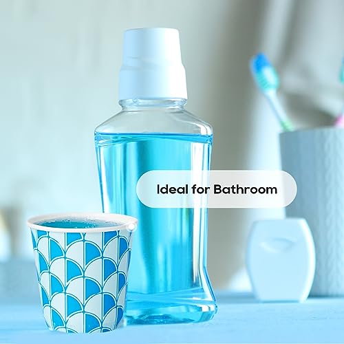 JOLLY PARTY 1800 Pack 3oz Disposable Paper Mouthwash Cups - Bathroom & Party Use