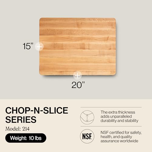 John Boos 20" x 15" Rectangular Maple Wooden Cutting Board - Reversible Kitchen Prep