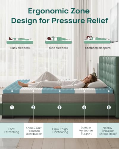Queen 3-Inch Firm & Soft Memory Foam Mattress Topper with Cover - Re:flip