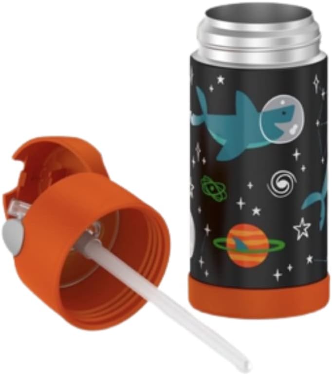 THERMOS FUNTAINER F4101 Stainless Steel Kids Bottle - 12 Ounce | Space Shark Design