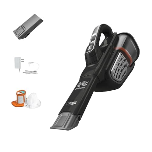 Portable Cordless Hand Vacuum Cleaner - Black+Decker 20V AdvancedClean+ (One Size)