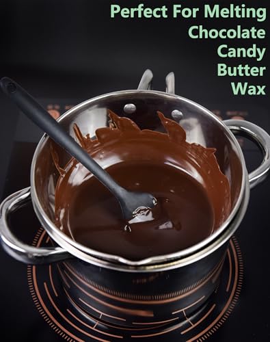 3500ML Double Boiler Melting Pot Set with 4.5QT Stainless Steel Pot and Silicone Spatula