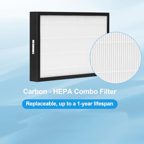Replacement Air Purifier Filters Set for Nuwave OxyPure 47001-47004 with HEPA & Ozone Removal - 1 SS Pre-filter + 1 Ozone Filter + 3 HEPA/Carbon Filters