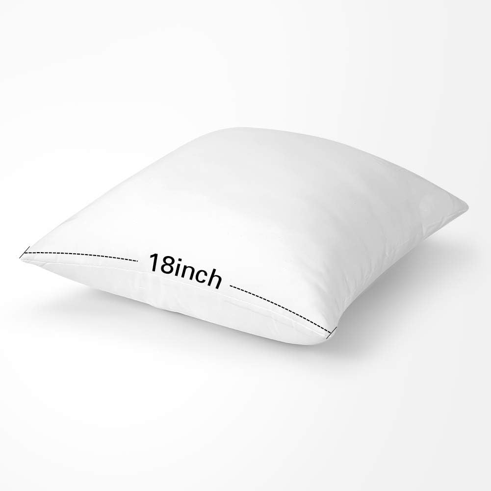 OTOSTAR Outdoor Throw Pillow Inserts - Water Resistant Cushion Pads for Patio & Garden | 18x18 Inch - White (Pack of 2)