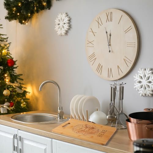 Tioncy Christmas Krampus Bamboo Cutting Board Place Sacrifice Here